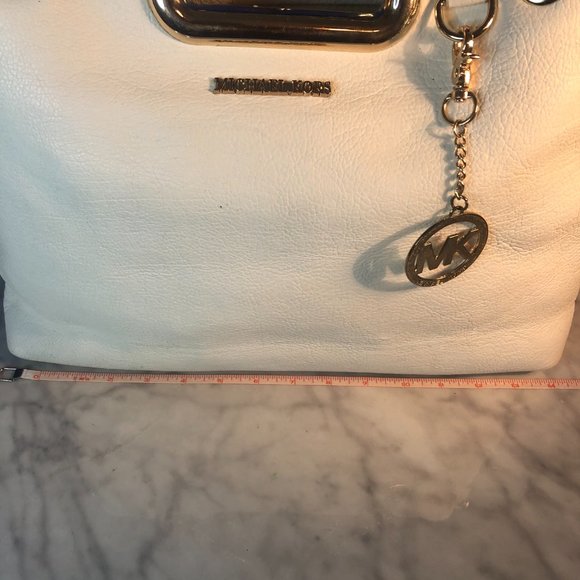 Purse Gold Chain Shoulder Crossbody Tote Tortoise Shell Handles - Picture 4 of 13